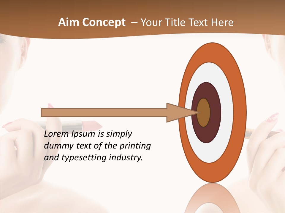 Brush Cosmetics Pink PowerPoint Template