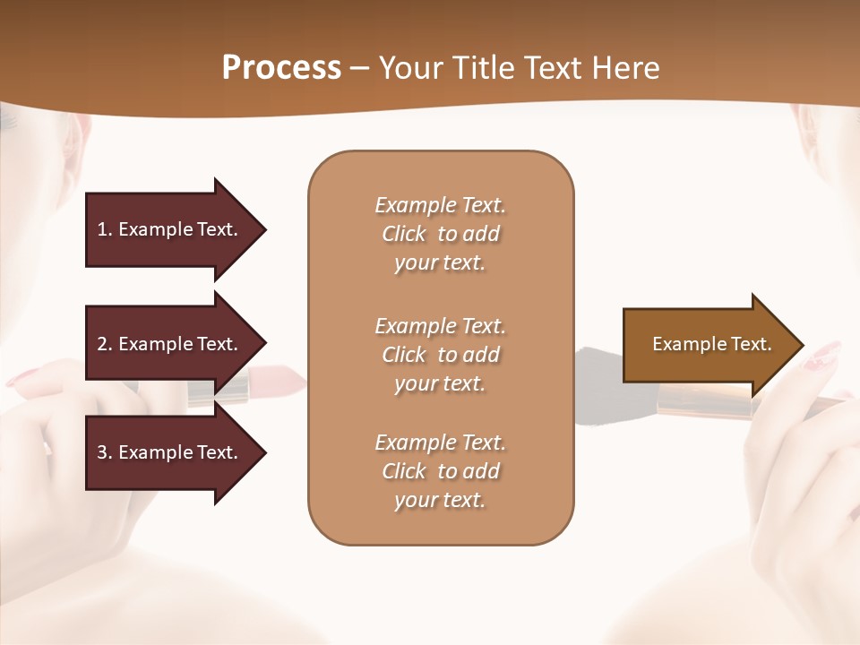 Brush Cosmetics Pink PowerPoint Template