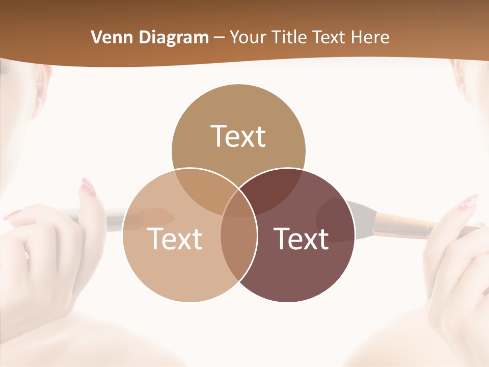 Brush Cosmetics Pink PowerPoint Template