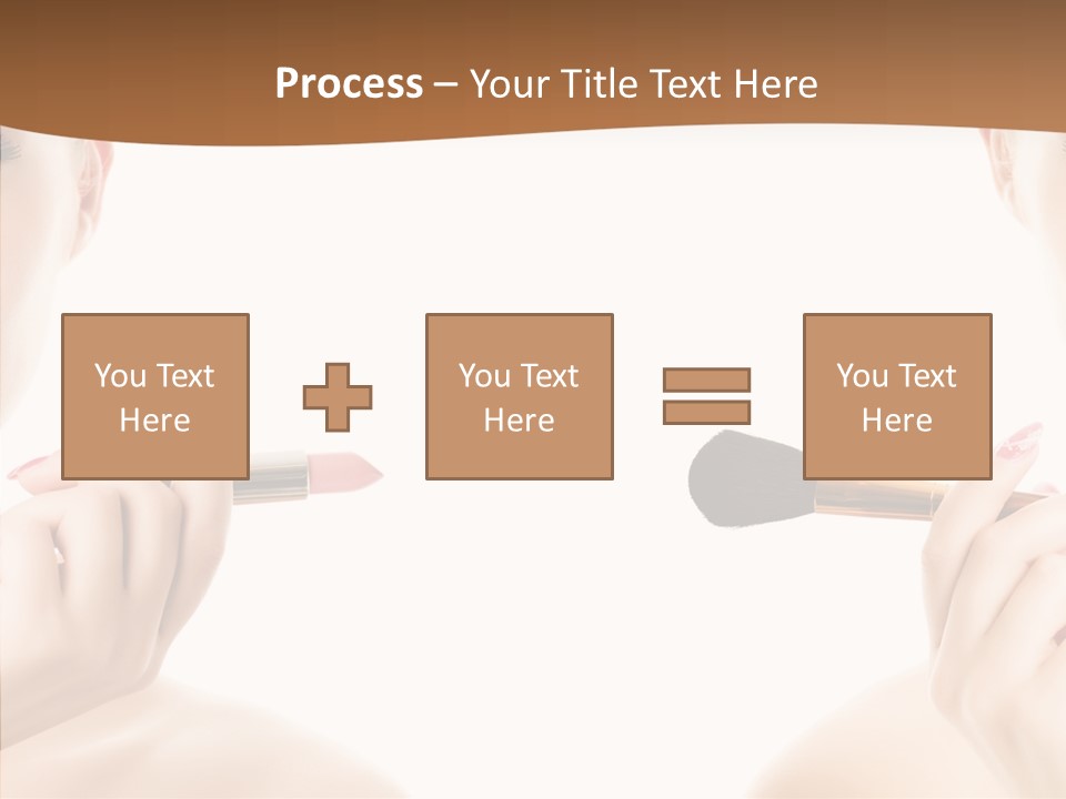 Brush Cosmetics Pink PowerPoint Template