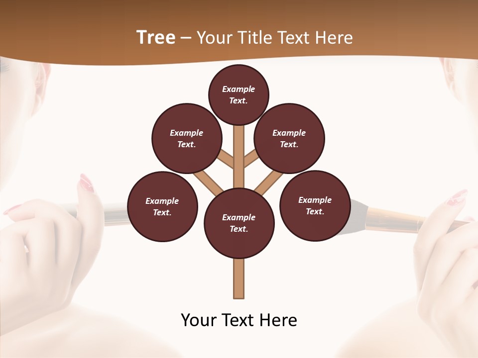 Brush Cosmetics Pink PowerPoint Template