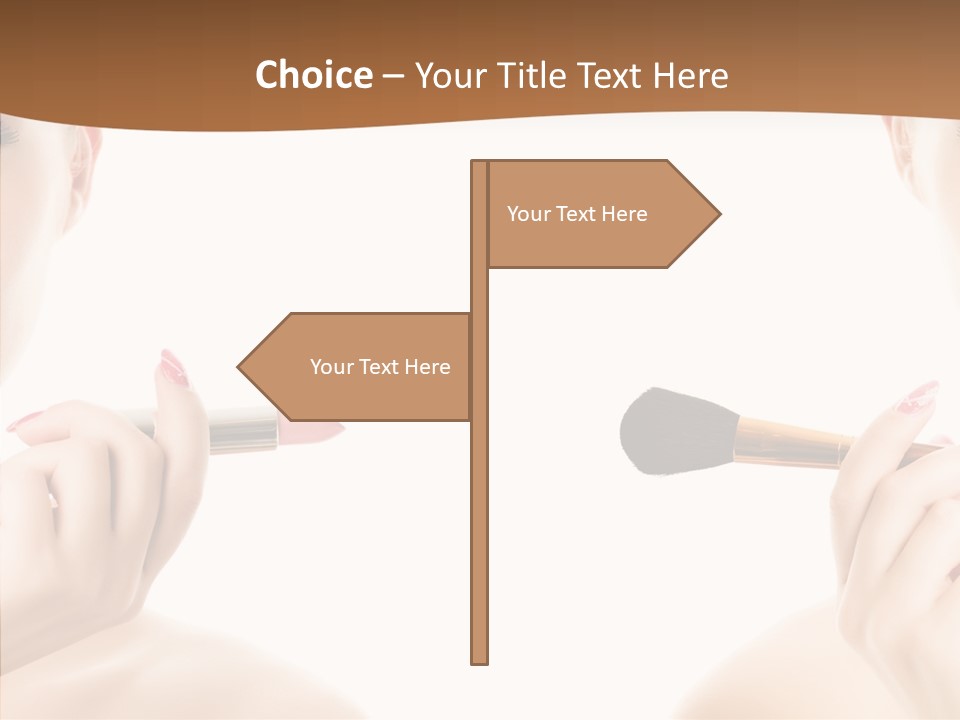 Brush Cosmetics Pink PowerPoint Template