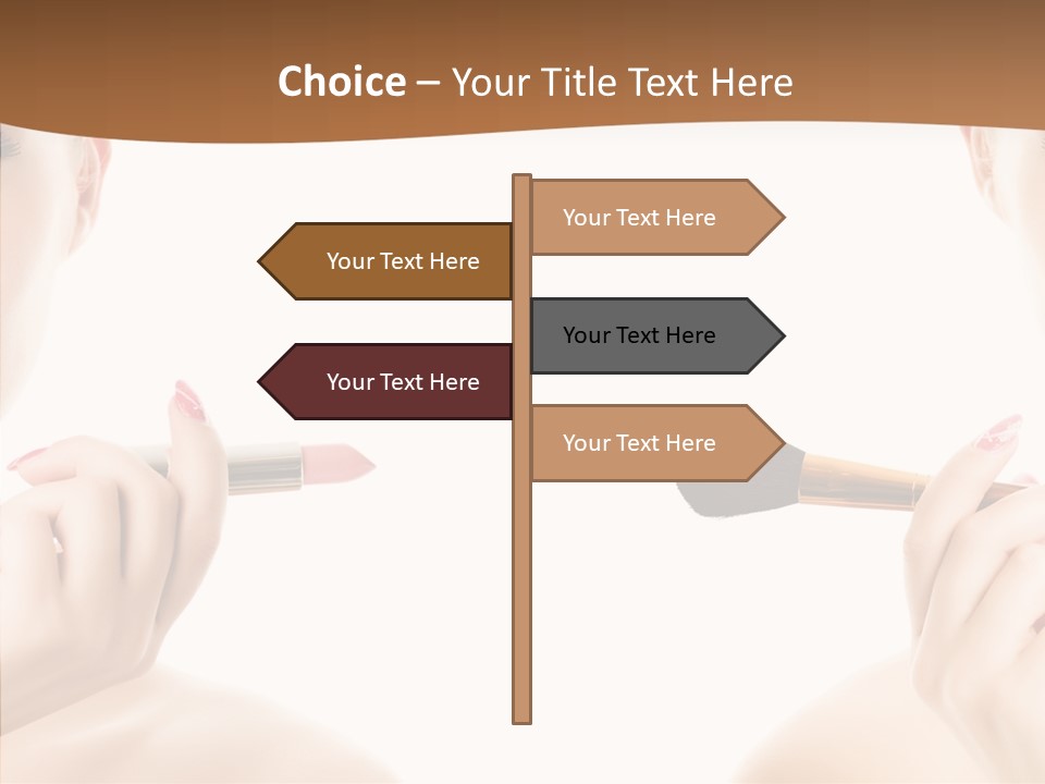 Brush Cosmetics Pink PowerPoint Template