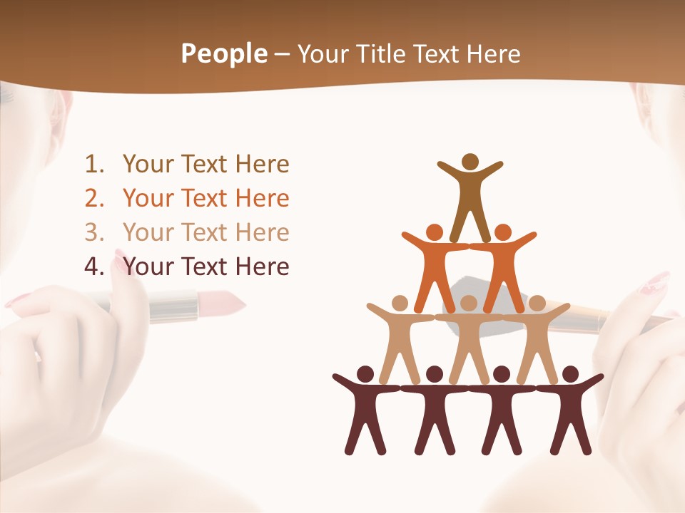 Brush Cosmetics Pink PowerPoint Template