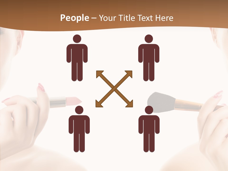 Brush Cosmetics Pink PowerPoint Template