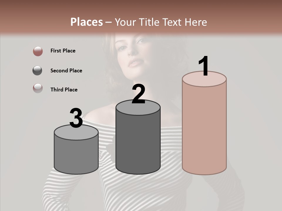 Young Head Female PowerPoint Template