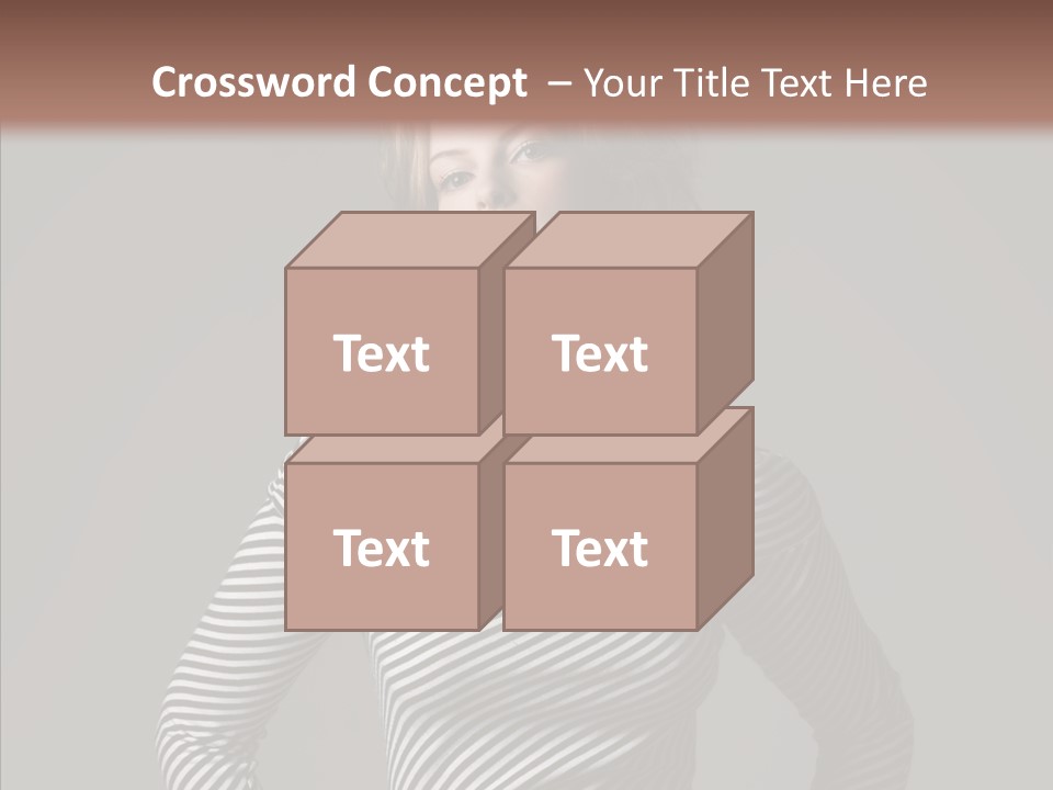 Young Head Female PowerPoint Template