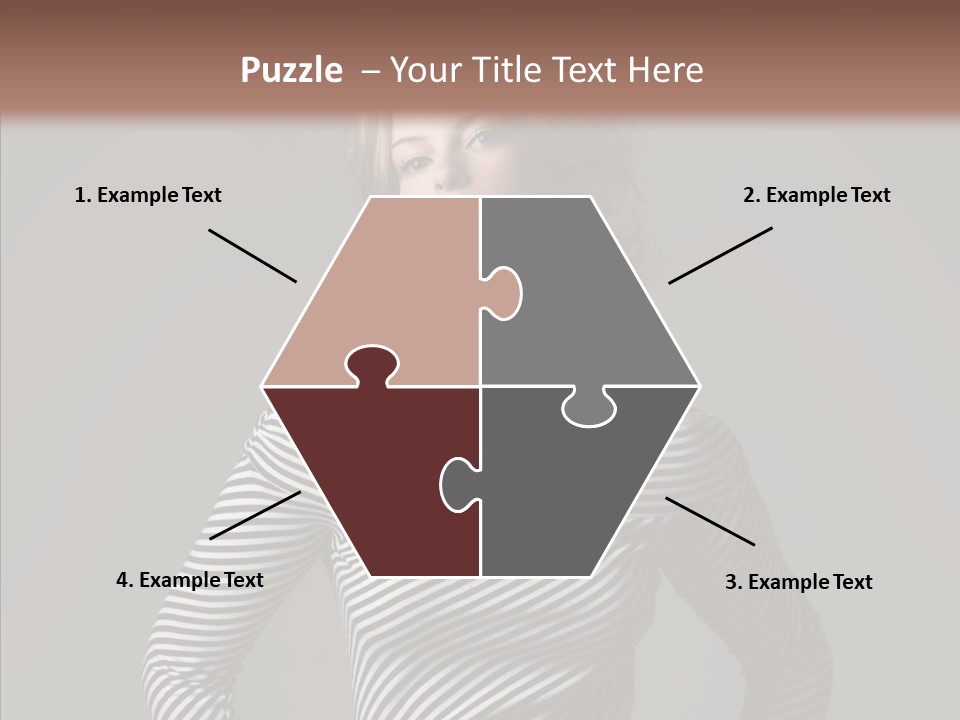 Young Head Female PowerPoint Template