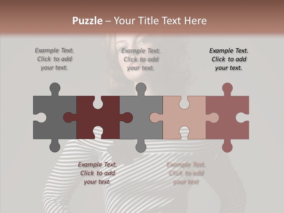Young Head Female PowerPoint Template