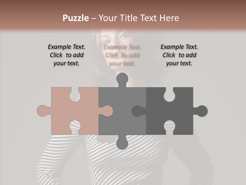 Young Head Female PowerPoint Template