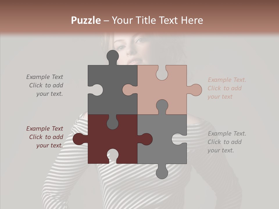 Young Head Female PowerPoint Template