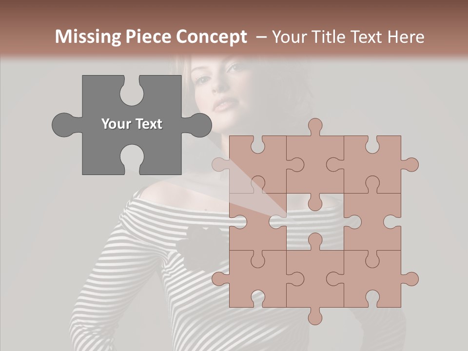 Young Head Female PowerPoint Template