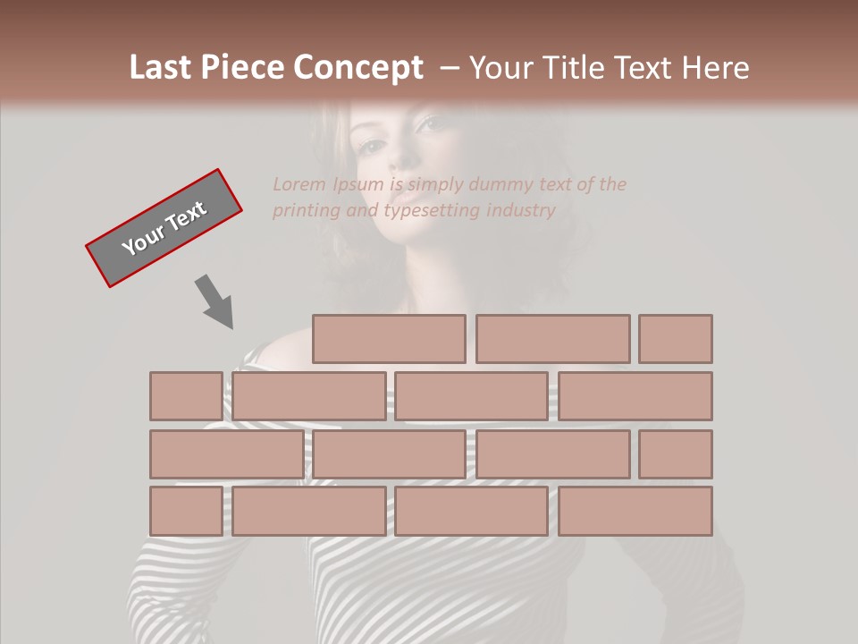 Young Head Female PowerPoint Template