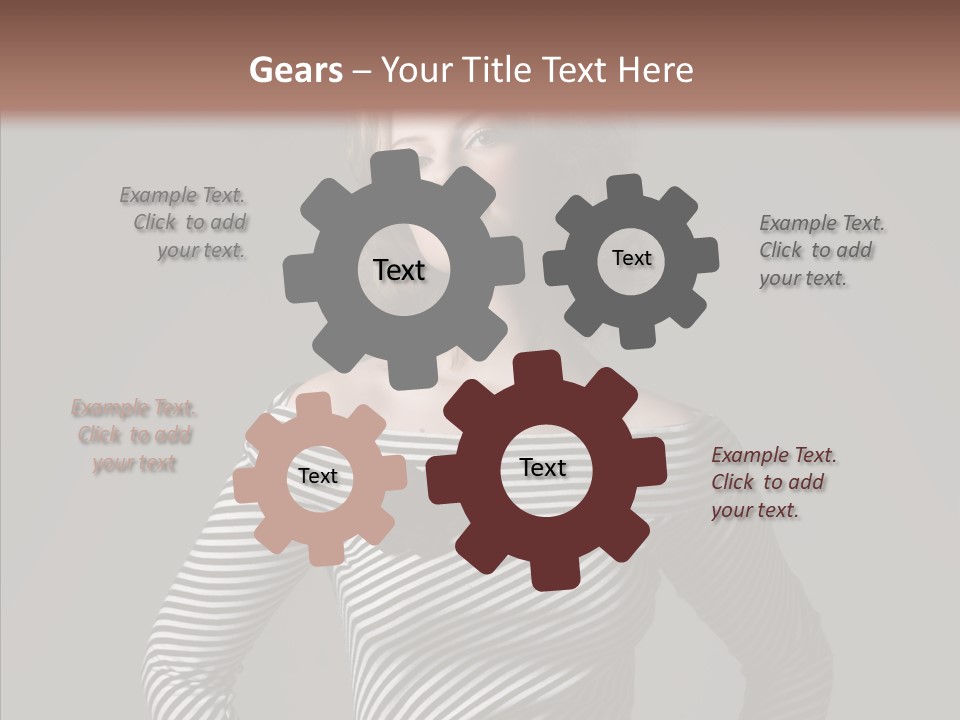 Young Head Female PowerPoint Template