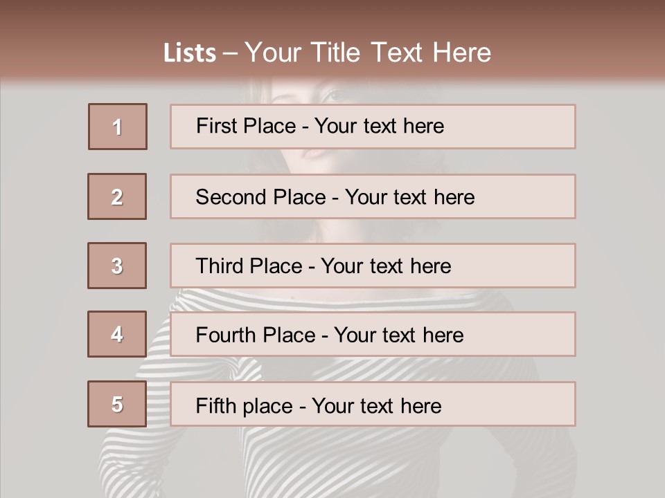 Young Head Female PowerPoint Template