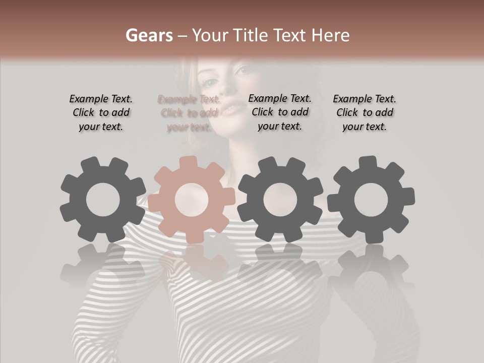 Young Head Female PowerPoint Template