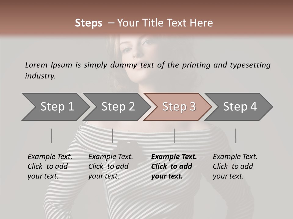 Young Head Female PowerPoint Template