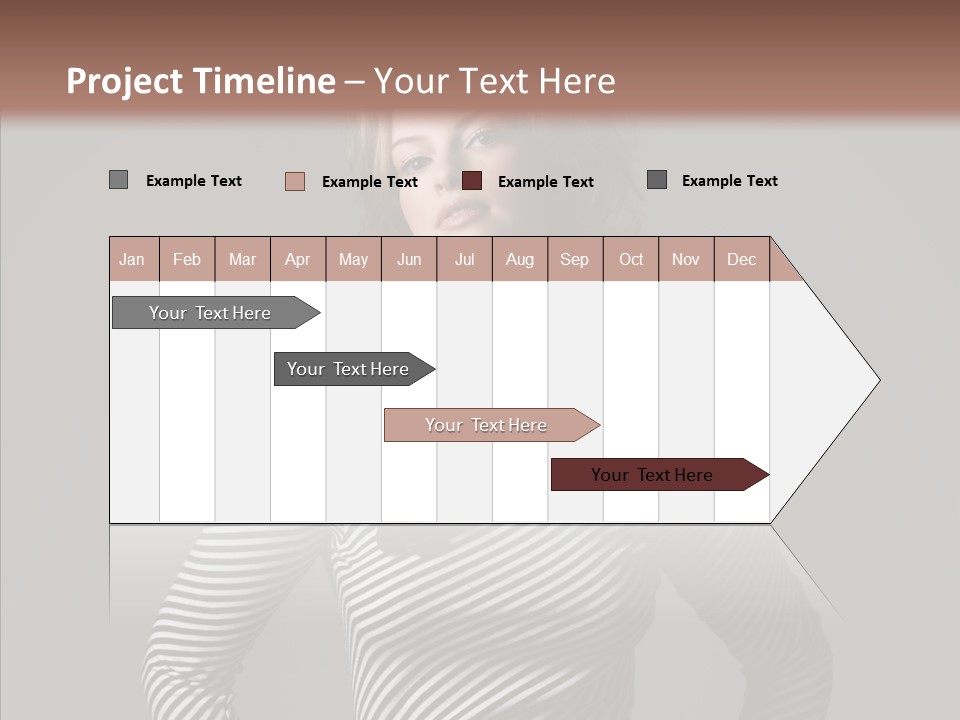 Young Head Female PowerPoint Template