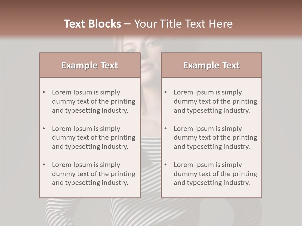 Young Head Female PowerPoint Template