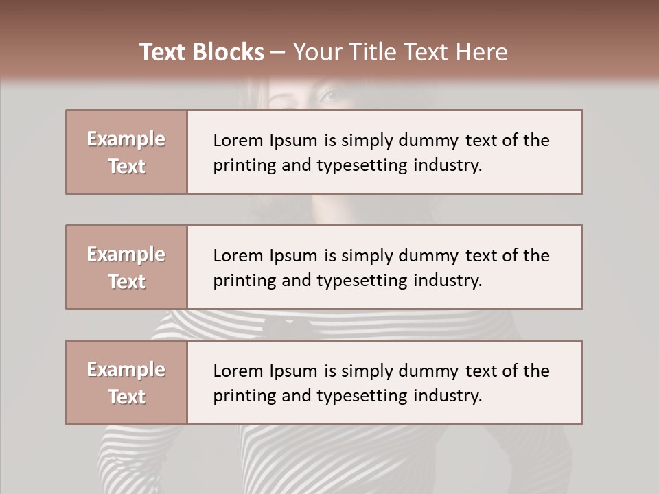 Young Head Female PowerPoint Template