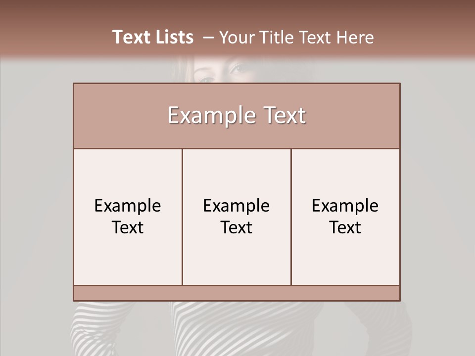 Young Head Female PowerPoint Template