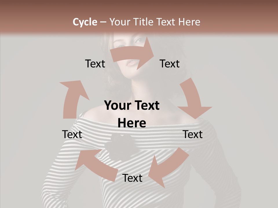 Young Head Female PowerPoint Template