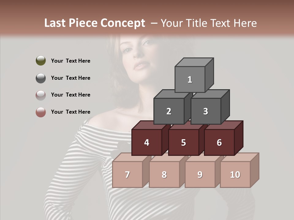 Young Head Female PowerPoint Template