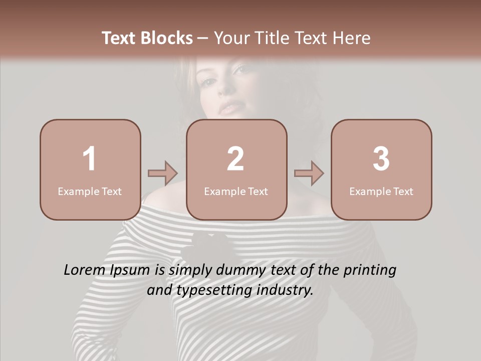 Young Head Female PowerPoint Template