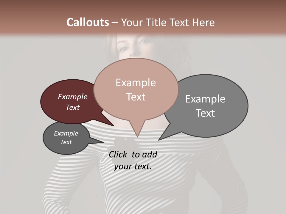 Young Head Female PowerPoint Template