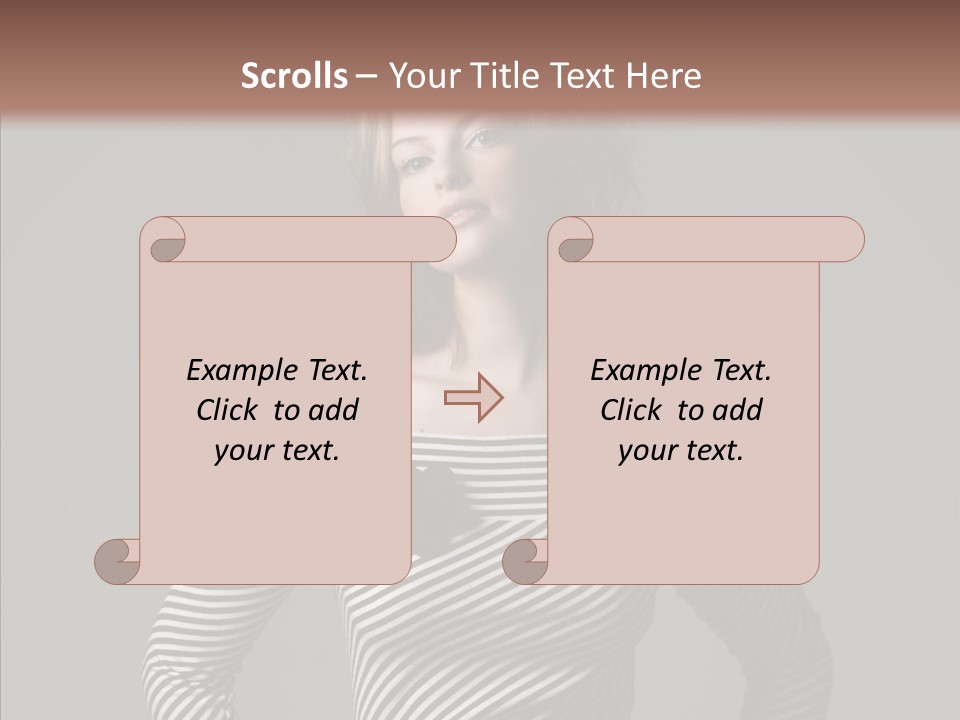 Young Head Female PowerPoint Template