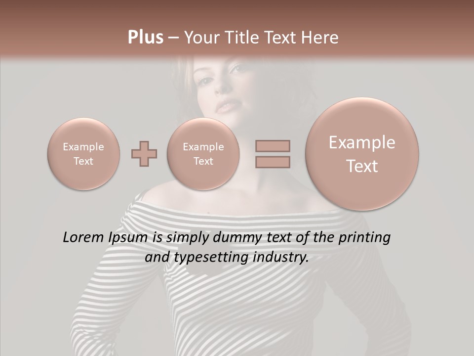 Young Head Female PowerPoint Template