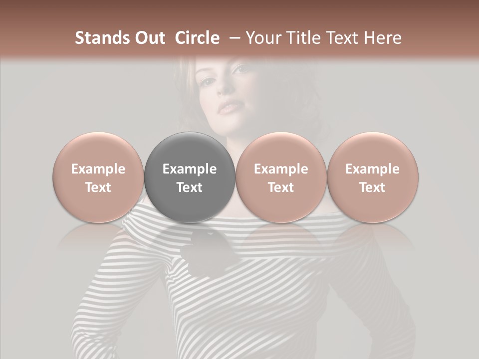 Young Head Female PowerPoint Template