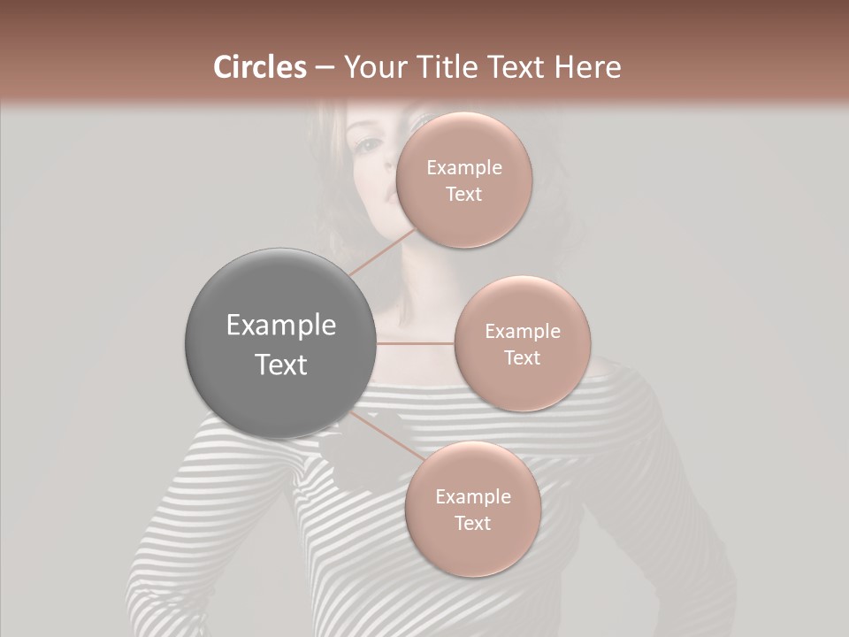 Young Head Female PowerPoint Template