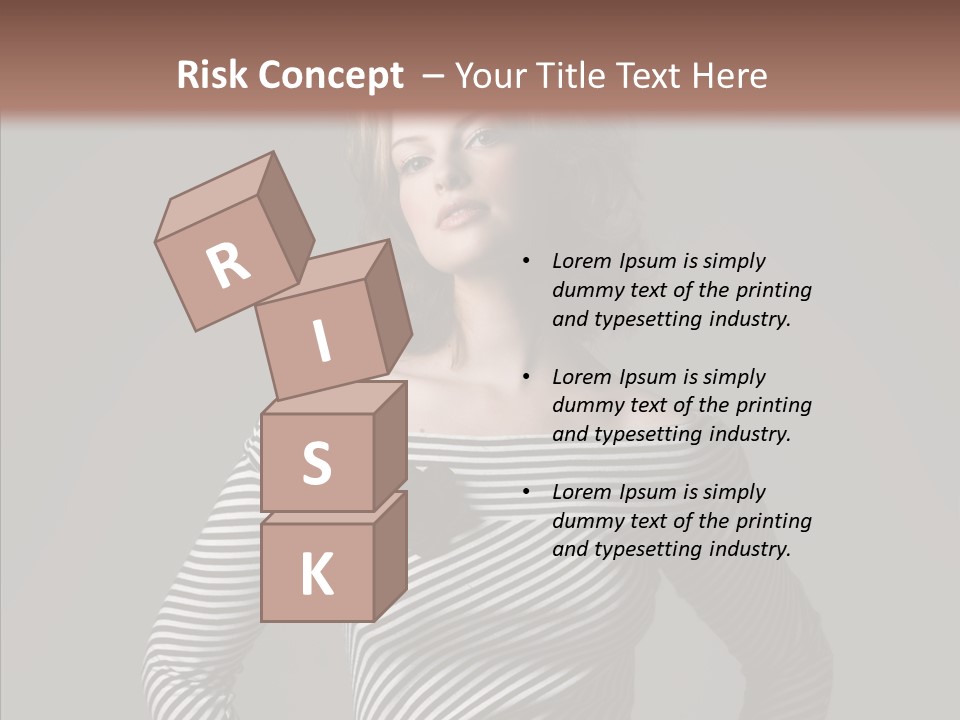 Young Head Female PowerPoint Template