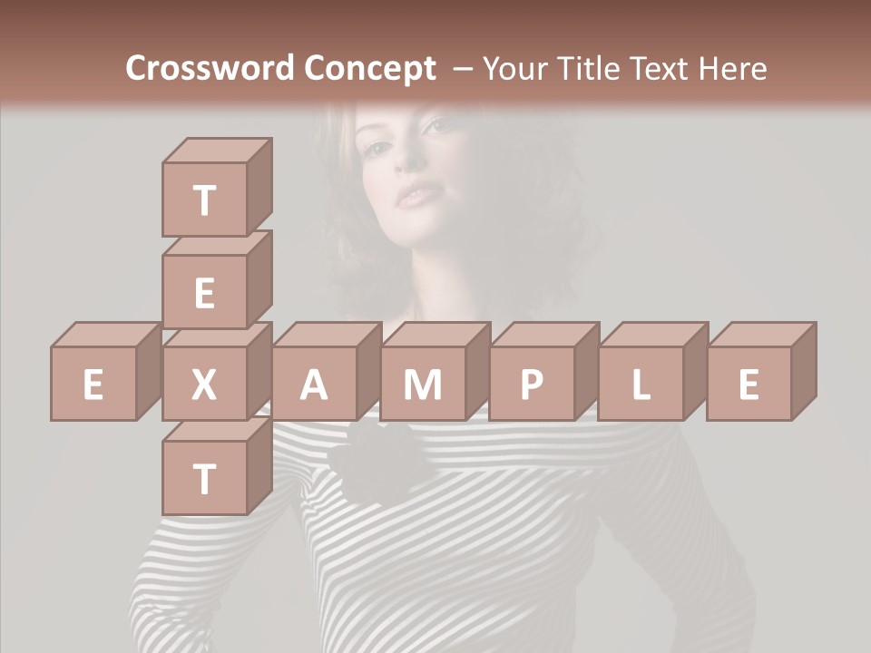 Young Head Female PowerPoint Template