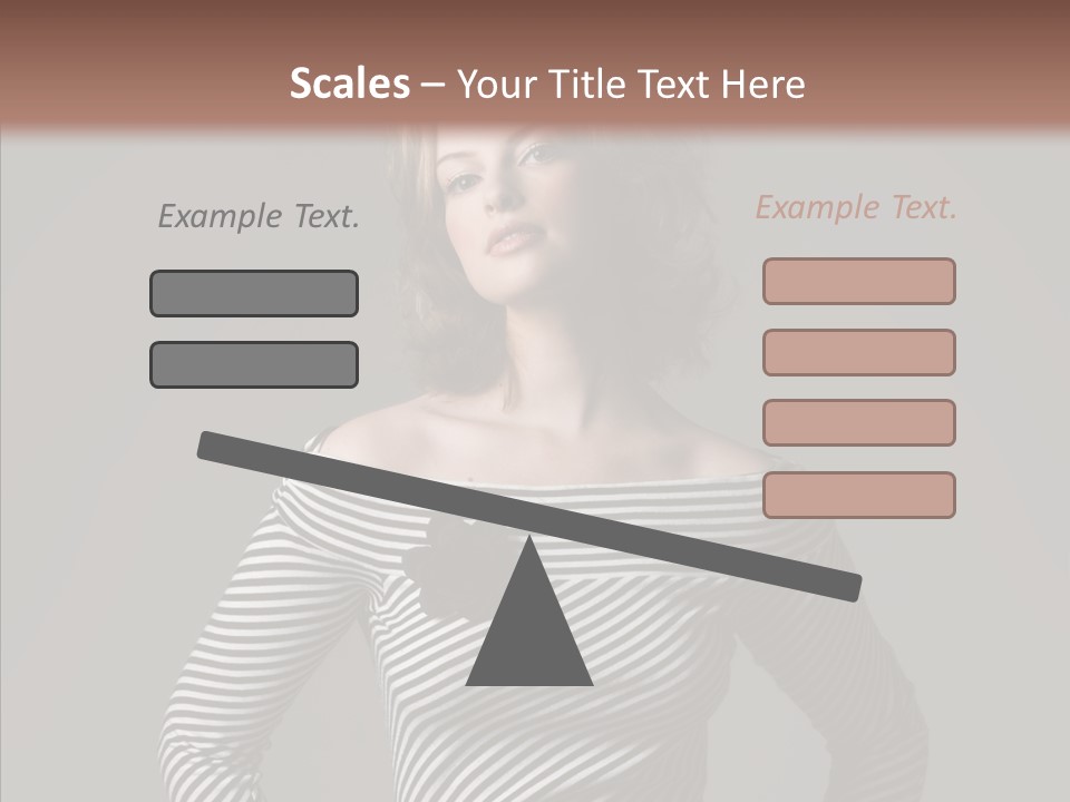 Young Head Female PowerPoint Template