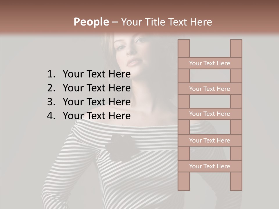 Young Head Female PowerPoint Template