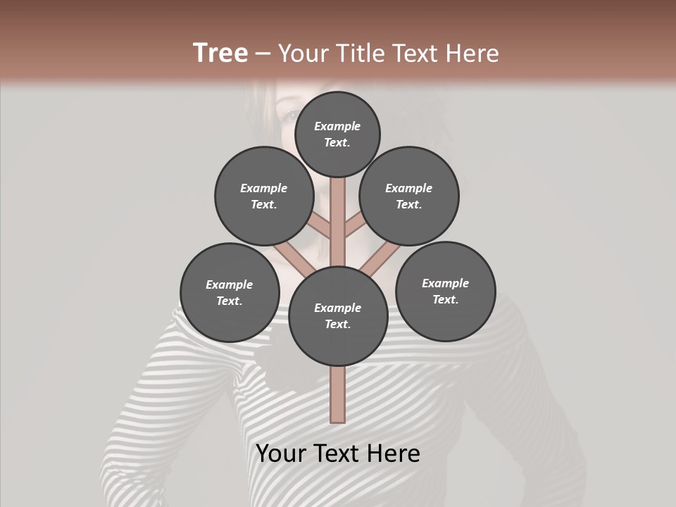 Young Head Female PowerPoint Template