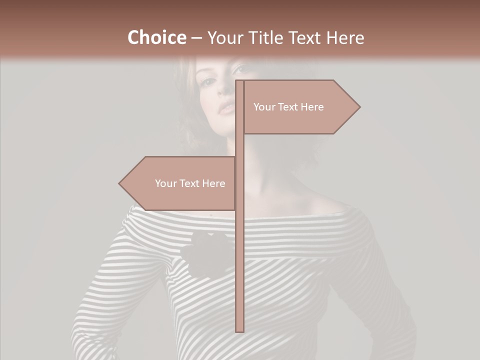 Young Head Female PowerPoint Template