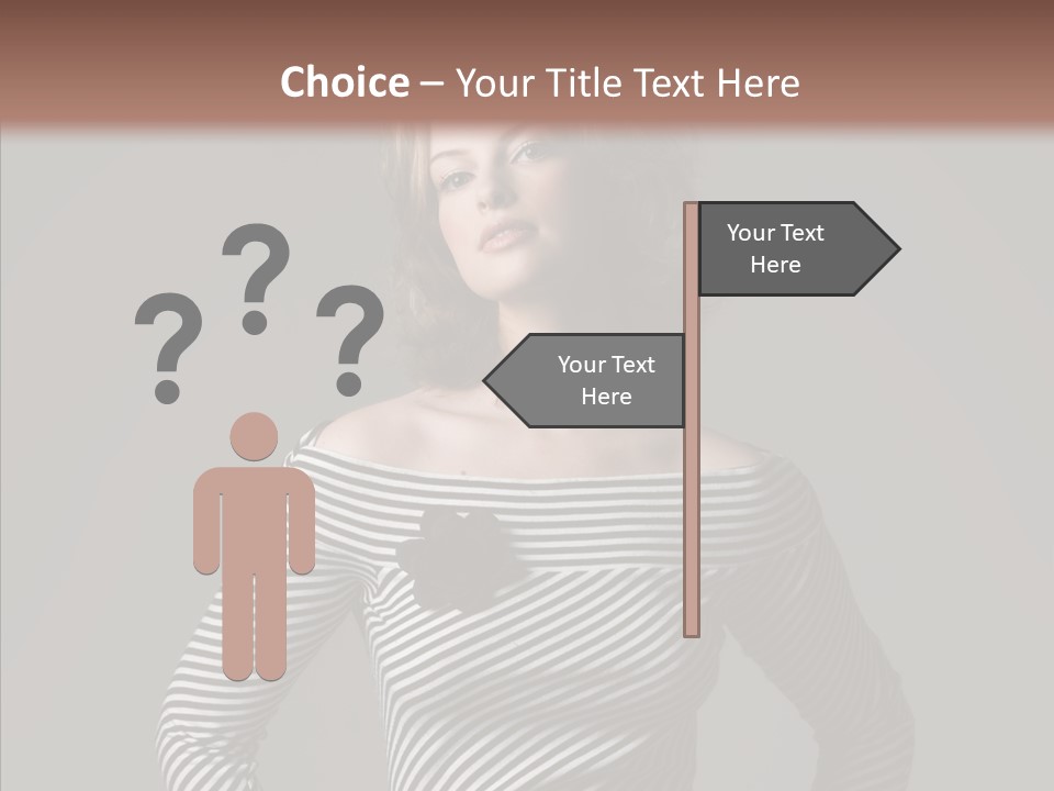 Young Head Female PowerPoint Template
