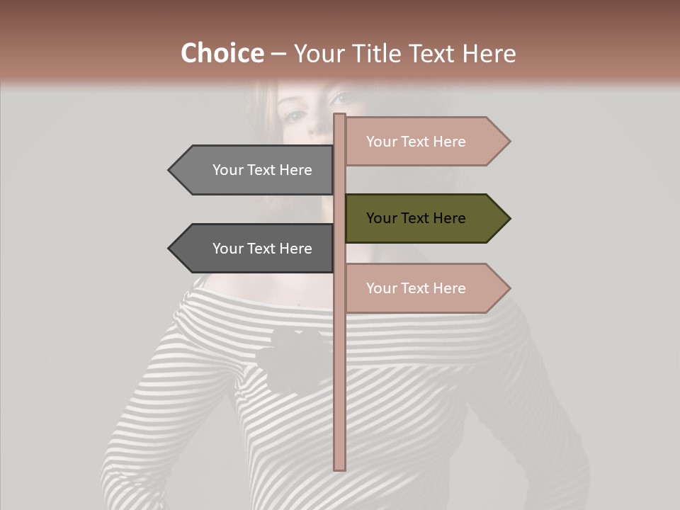 Young Head Female PowerPoint Template