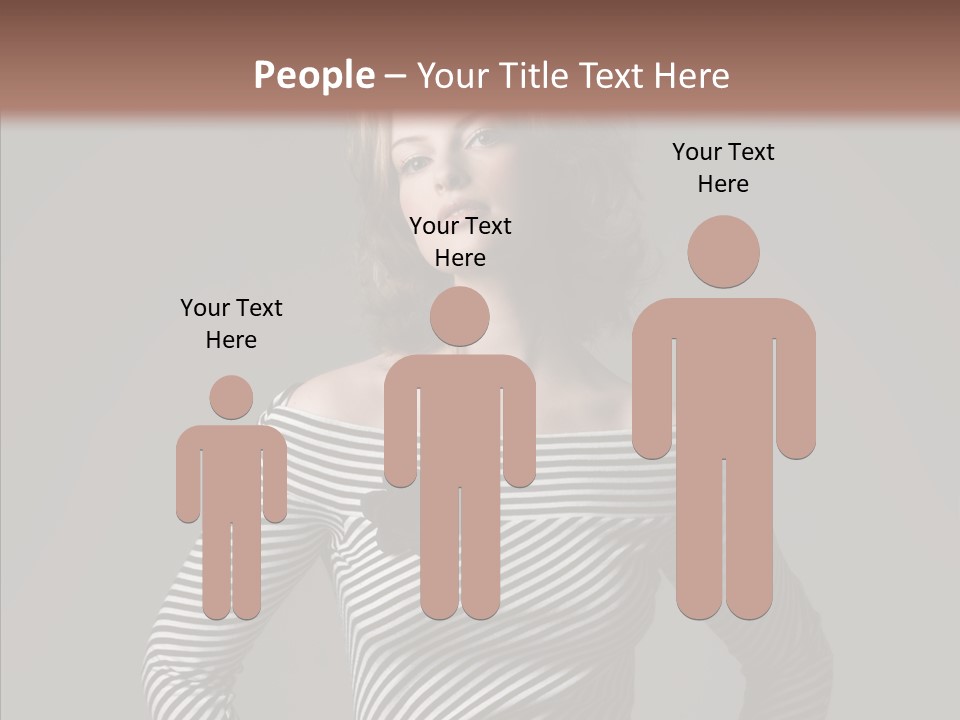 Young Head Female PowerPoint Template