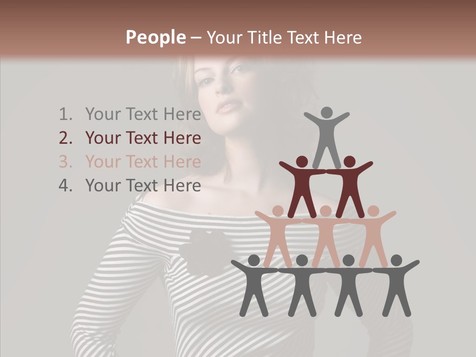 Young Head Female PowerPoint Template