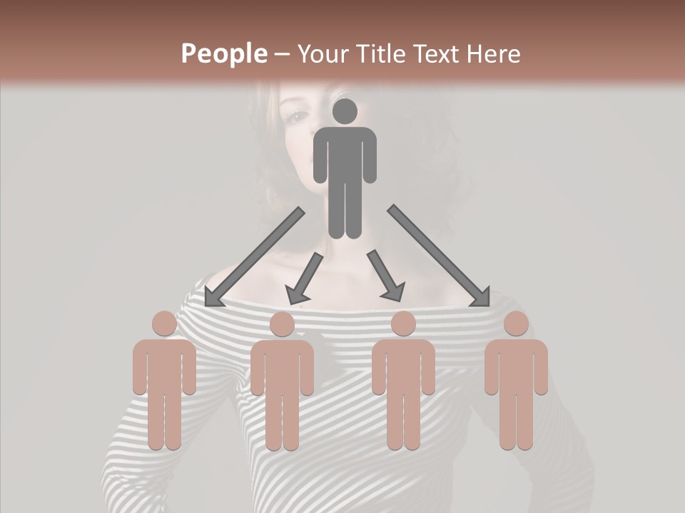 Young Head Female PowerPoint Template