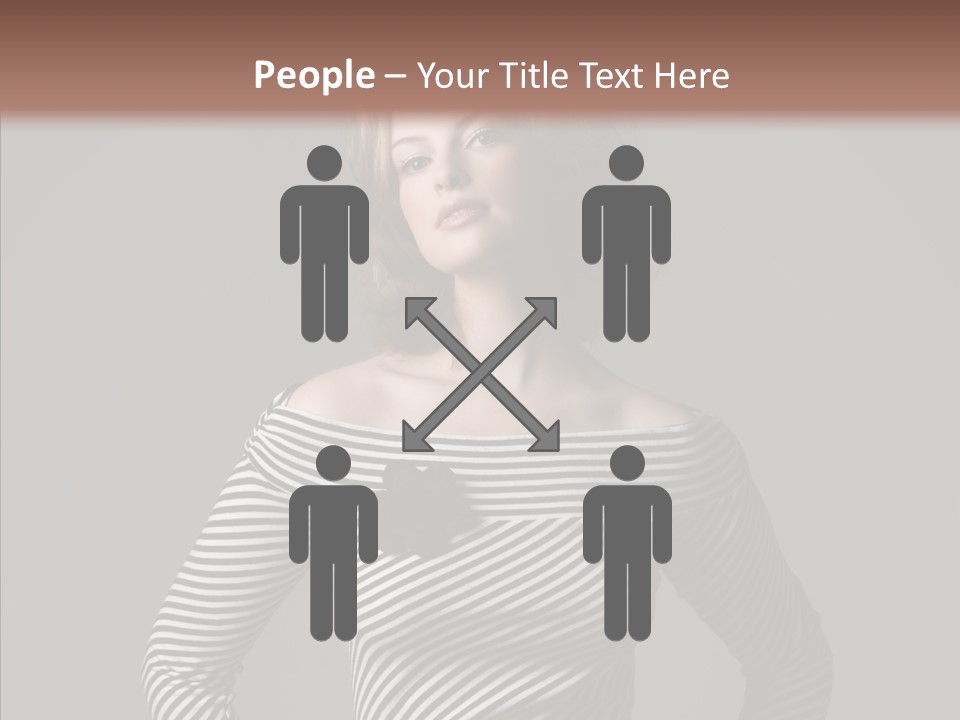 Young Head Female PowerPoint Template