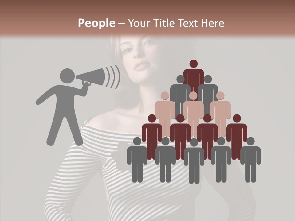 Young Head Female PowerPoint Template