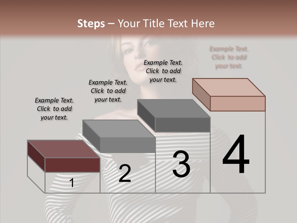 Young Head Female PowerPoint Template