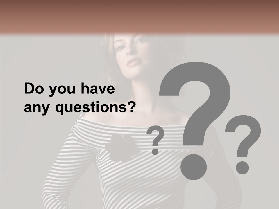 Young Head Female PowerPoint Template