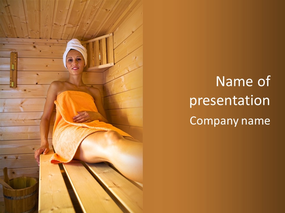 Woman Relaxation Leisure PowerPoint Template