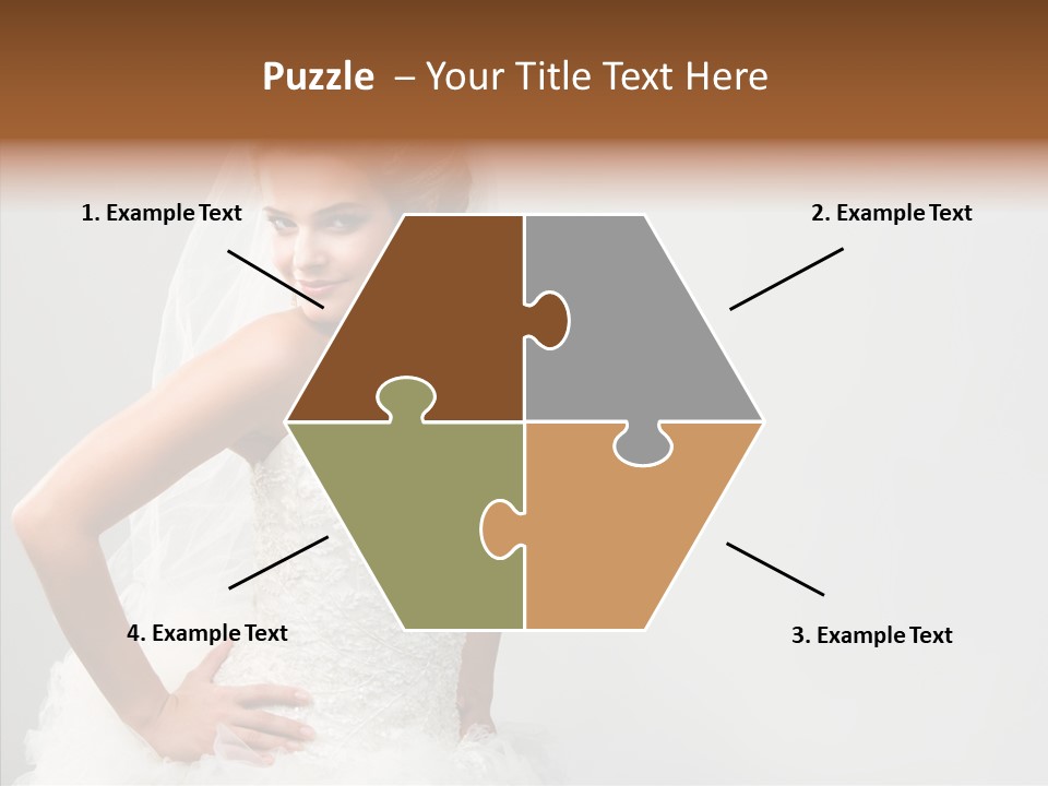 Wedding Charming Woman PowerPoint Template